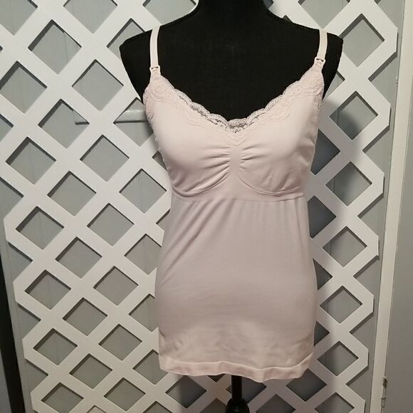 Rosie Pope nude nursing tank light pink large GC - Picture 1 of 12